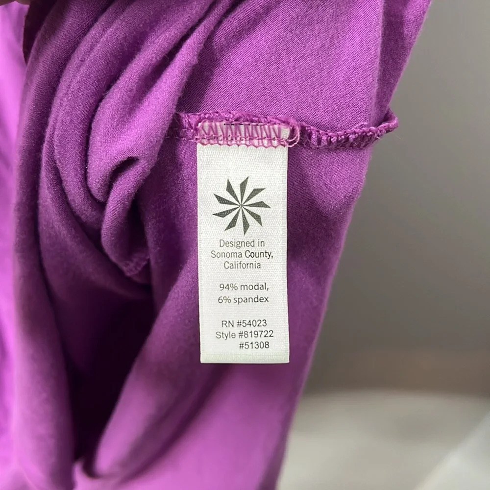 Athleta Hawi Purple Hooded Asymmetrical Dress - Picture 5 of 6